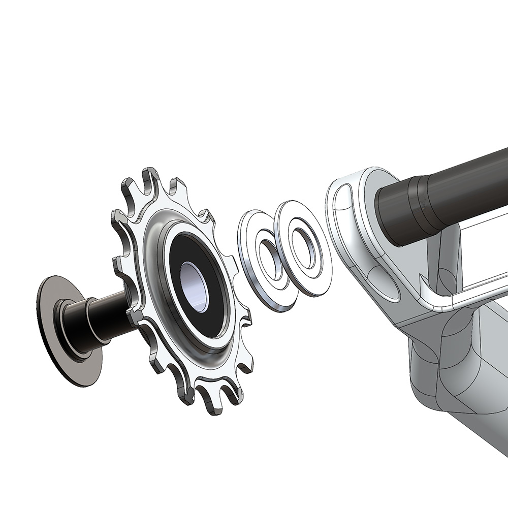 Axle Idler Pulley V2 with Spacer