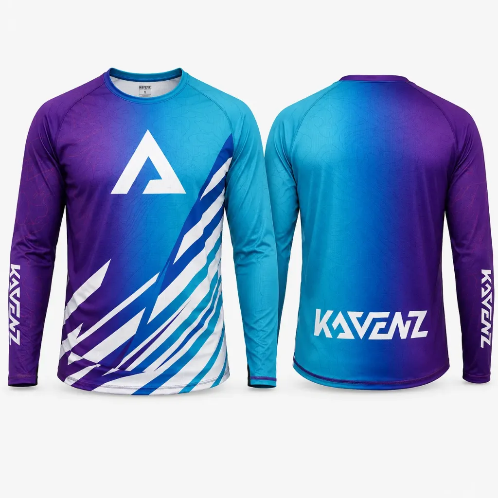 Kavenz Jersey Gradient Purple Turquoise